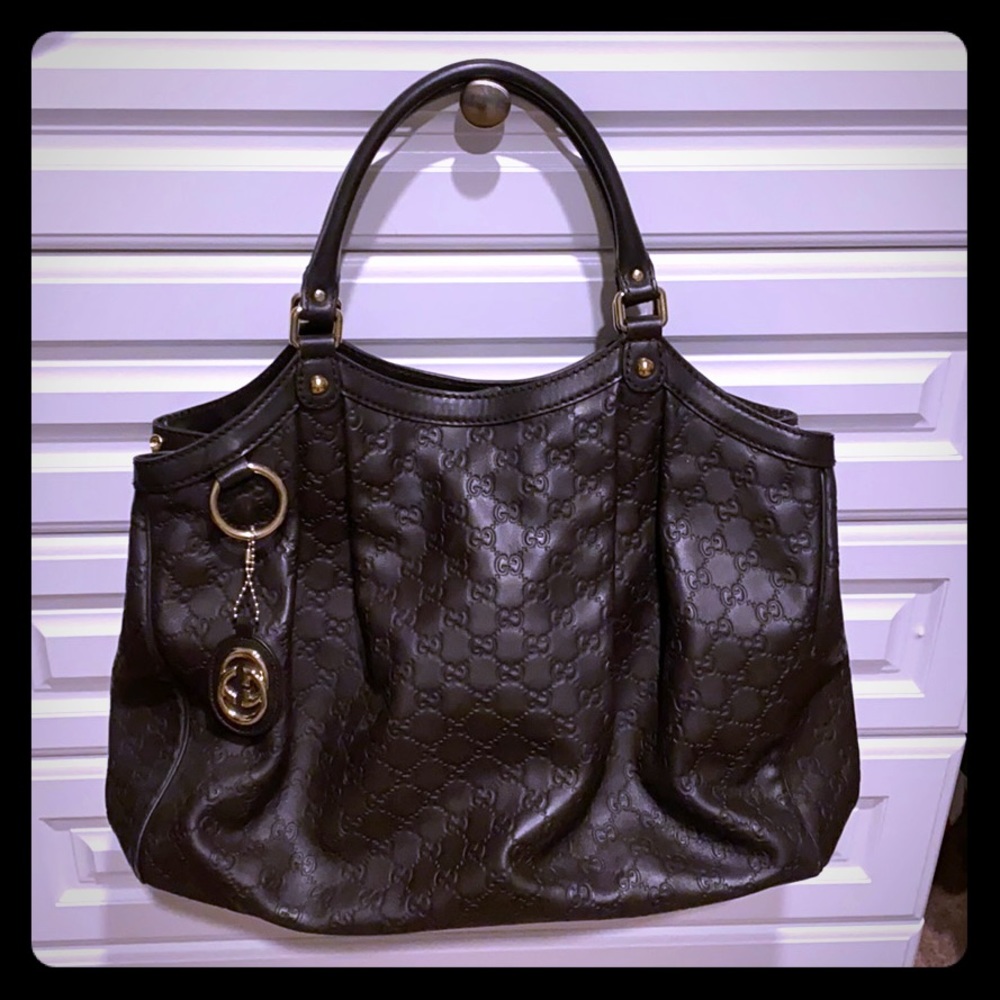 Gucci Large Sukey Brown Guccissima Tote